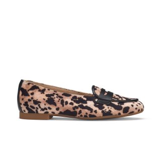 Paul Green Women's Dottie Flat Sand Black Leo Combo