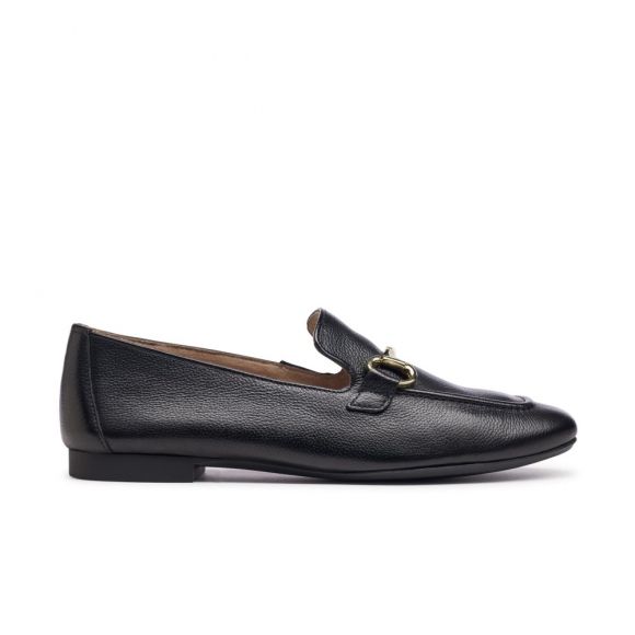 Paul Green Women's Daphne Flat Black Leather