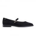 Paul Green Women's Carla Flat Black Suede