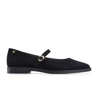 Paul Green Women's Carla Flat Black Suede