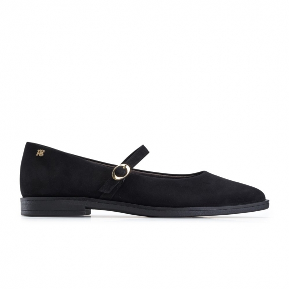 Paul Green Women's Carla Flat Black Suede