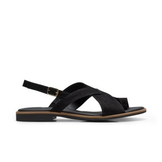 Paul Green Women's Denny Sandal Black Nubuk