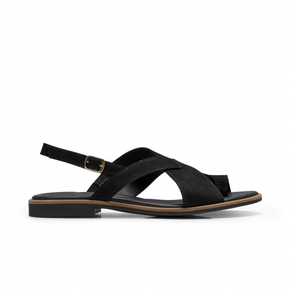 Paul Green Women's Denny Sandal Black Nubuk
