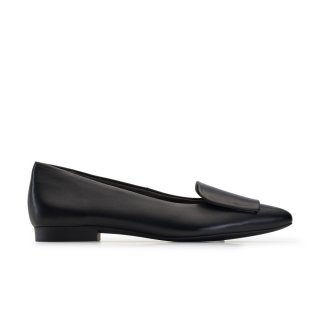 Paul Green Women's Teddy Flat Black Leather