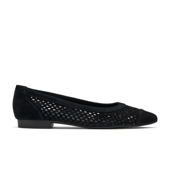 Paul Green Women's Deanna Flat Black Suede