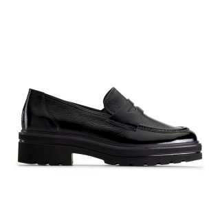 Paul Green Women's Charlie Loafer Black Crinkled Patent Paul Green Women's Charlie Loafer Black Crinkled Patent