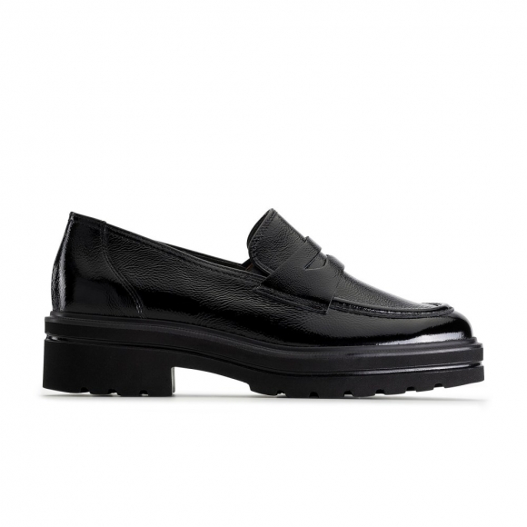 Paul Green Women's Charlie Loafer Black Crinkled Patent