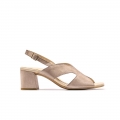Paul Green Women's Verona Slingback Heel Cashmere Metallic Suede