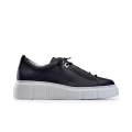 Paul Green Women's Abbey Sneaker Black Leather
