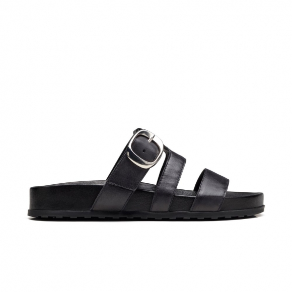 Paul Green Women's Diego Slide Black Soft Leather