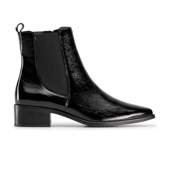 Paul Green Women's Celina Boot Black Crinkled Patent