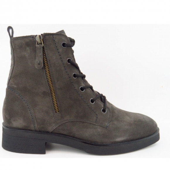 New Arrivals Paul Green Women's Suede Apshalt Zip Ankle Boots In Dark Grey