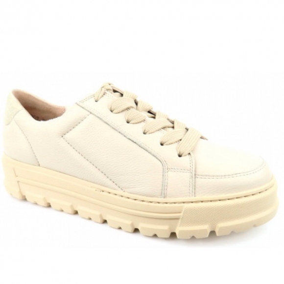 New Arrivals Paul Green Women's Mastercalf Bisuit Ivory Elegant Lace-Ups In 4 Beige/Light Grey