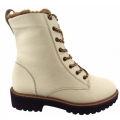 New Arrivals Paul Green Women's Calf Biscuit Warm Lining Ankle Boots In Beige