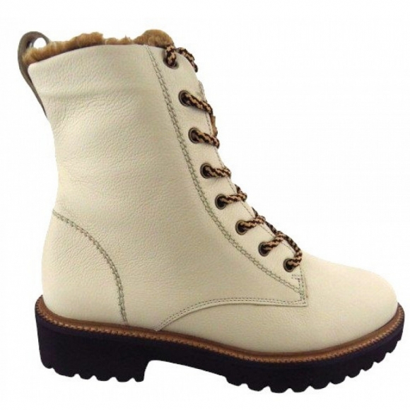 New Arrivals Paul Green Women's Calf Biscuit Warm Lining Ankle Boots In Beige