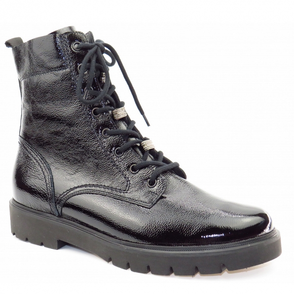New Arrivals Paul Green Women's Black Patent Leather Ankle Boots