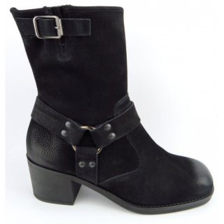 New Arrivals Paul Green Women's Grained Nubuck Ankle Boots In Black