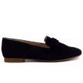 New Arrivals Paul Green Women's Velvet Goat Blue Slippers in Dark Blue