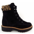 New Arrivals Paul Green Women's S.Suede/Leopard Ankle Boots In 02 Black