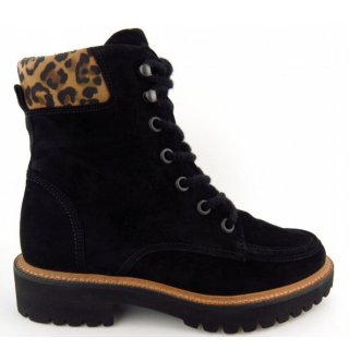 New Arrivals Paul Green Women's S.Suede/Leopard Ankle Boots In 02 Black