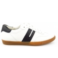 New Arrivals Paul Green Women's Calf White Black Sneaker Low In White