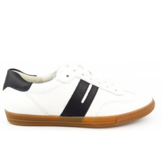 New Arrivals Paul Green Women's Calf White Black Sneaker Low In White