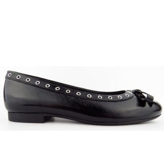 New Arrivals Paul Green Women's Crushed Lacquer Ballerina Shoes In Black