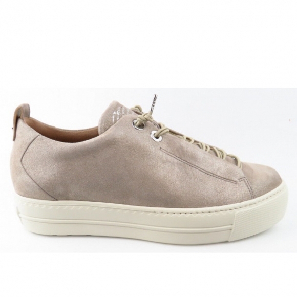 New Arrivals Paul Green Women's Velvet Goat Met. Cachemire Sneaker Low In Beige Metallic