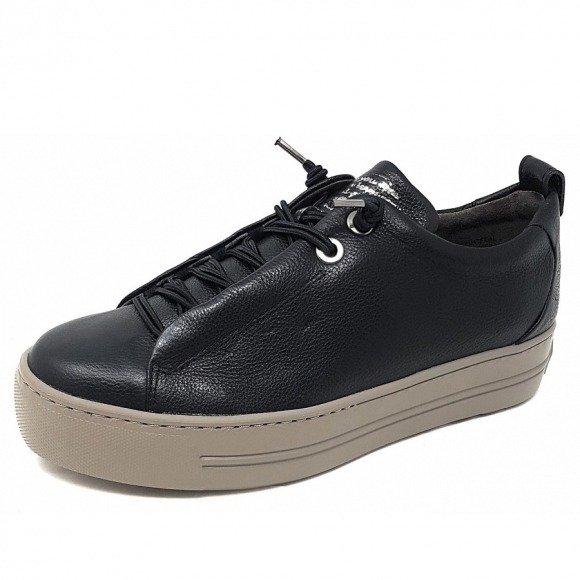 New Arrivals Paul Green women's sporty lace-ups in black fango