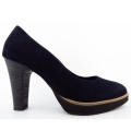New Arrivals Paul Green Women's Velvet Goat Blue Pumps
