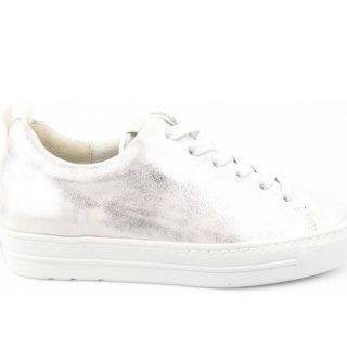 New Arrivals Paul Green Women's Metallic Antique Alu Sneaker Low In Silver