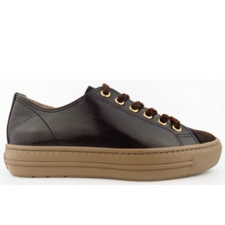 New Arrivals Paul Green Women's Patent Moro Sporty Lace-Up Shoes In Brown