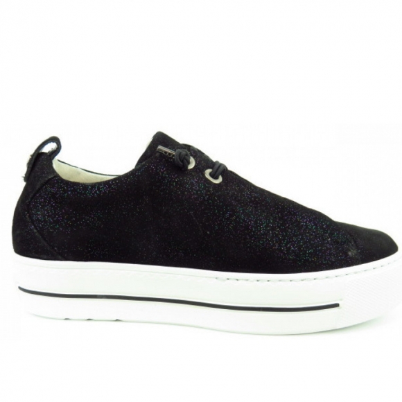 New Arrivals Paul Green Women's Glaxy Black Elastic Sneakers in 9 Black