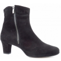 New Arrivals Paul Green Women's Velvet Goat Black/AnthraciteAnkle Boots in Black/Anthracite