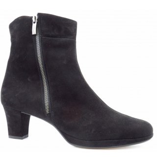 New Arrivals Paul Green Women's Velvet Goat Black/AnthraciteAnkle Boots in Black/Anthracite