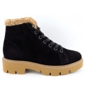 New Arrivals Paul Green Women's Soft Suede Black Ankle Boots In Black