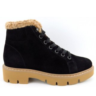 New Arrivals Paul Green Women's Soft Suede Black Ankle Boots In Black