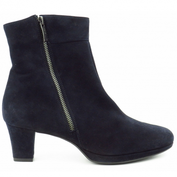 New Arrivals Paul Green Women's Velvet Goat Blue Ankle Boots In Blue