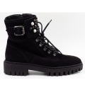 New Arrivals Paul Green Women's Nubuck Black Ankle Boots In Black