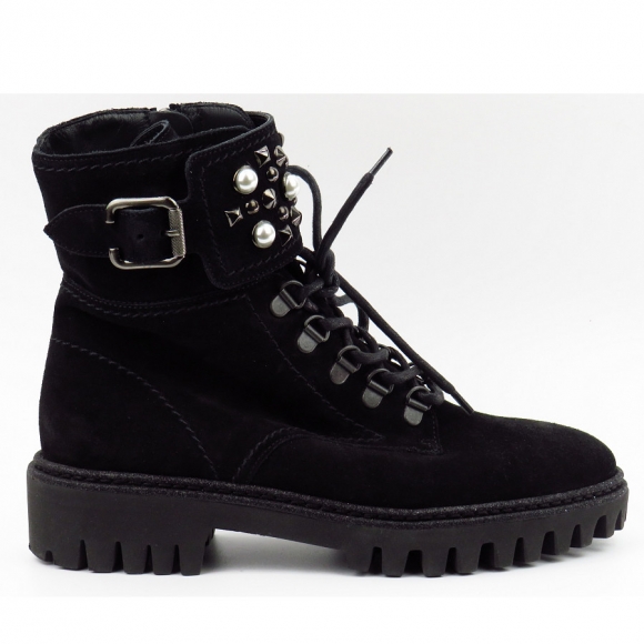 New Arrivals Paul Green Women's Nubuck Black Ankle Boots In Black