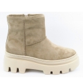 New Arrivals Paul Green Women's Soft Suede Grain Ankle Boots In Beige
