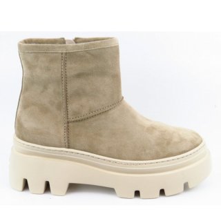 New Arrivals Paul Green Women's Soft Suede Grain Ankle Boots In Beige