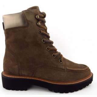 New Arrivals Paul Green Women's Velor Earth Metallic Ankle Boots In Brown
