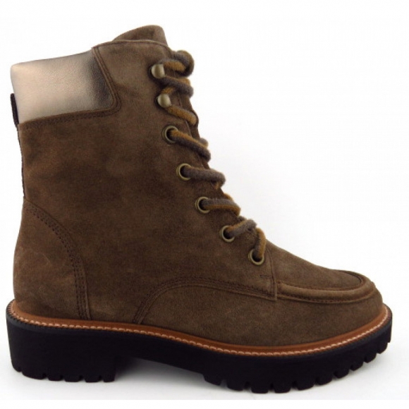 New Arrivals Paul Green Women's Velor Earth Metallic Ankle Boots In Brown