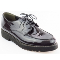 New Arrivals Paul Green Women's Soft Varnish Met.GraphiteElegant Lace-Up Shoes in Graphite