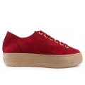 New Arrivals Paul Green Women's Royal Nubuck Wine Sporty Lace-Up Shoes In Red