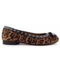 New Arrivals Paul Green Women's Leopard Print Sahara Black Ballerina Flats