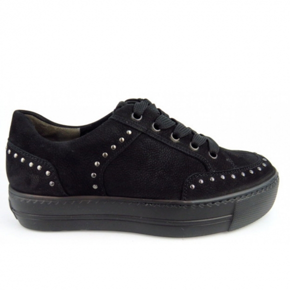 New Arrivals Paul Green women's sports nubuck sneaker low in black