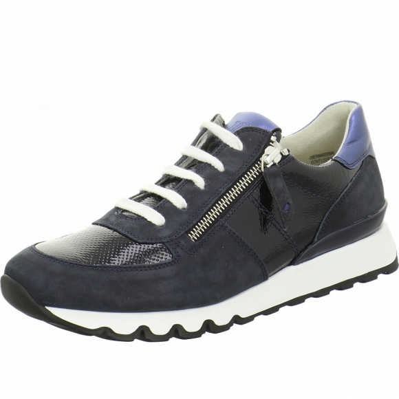 New Arrivals Paul Green Women's Nubuck/Patent Leather Black Soft Sneakers