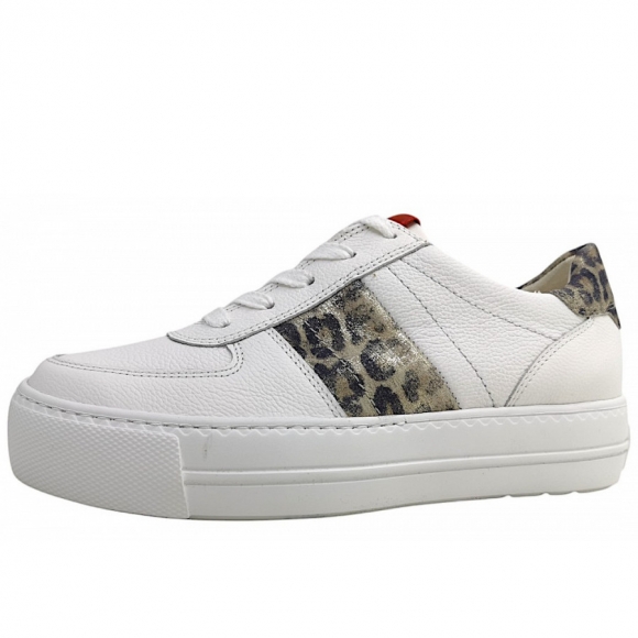 New Arrivals Paul Green women's lace-ups in white/almond/leo177